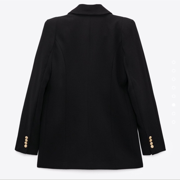 Zara Shoulder Pad Double Breasted Blazer - Picture 6 of 6